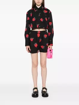 MSGM спортивные шорты с принтом, черный