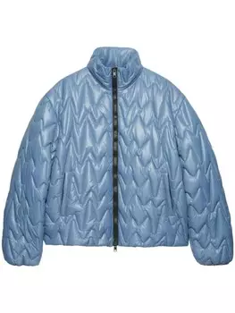 MSGM стеганый пуховик, синий