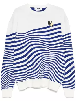 MSGM свитер с круглым вырезом, белый