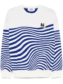 MSGM свитер в полоску, белый
