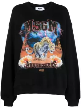 MSGM толстовка с графичным принтом, черный
