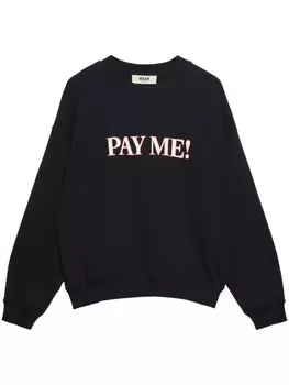 MSGM толстовка с надписью, черный