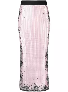 MSGM юбка-карандаш с пайетками, розовый