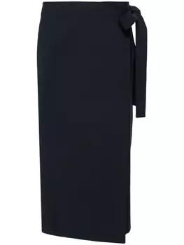 MSGM юбка миди с запахом, синий