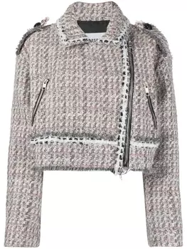 MSGM укороченная байкерская куртка, розовый