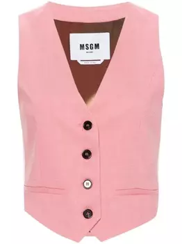 MSGM укороченный жилет, розовый
