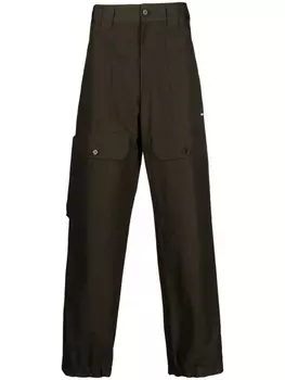 MSGM зауженные брюки карго, зеленый