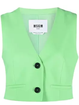 MSGM жилет строгого кроя, зеленый