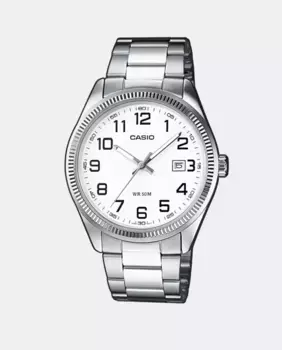 МТП-1302ПД-7БВЭФ стальные мужские часы Casio, серебряный