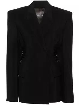 Mugler пиджак со шнуровкой, черный