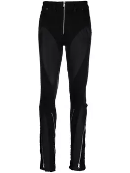 Mugler расклешенные джинсы Spiral, черный