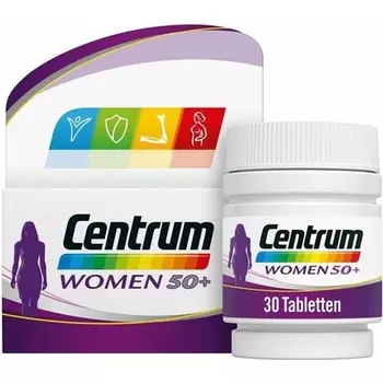 Мультивитаминные таблетки Centrum Women 50+, 30 штук