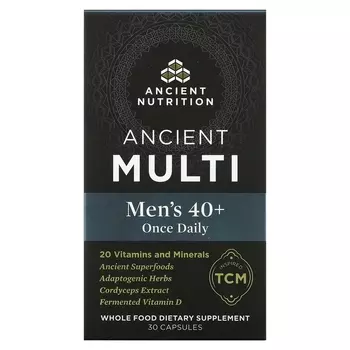 Мультивитамины для Мужчин Старше 40 лет Dr. Axe / Ancient Nutrition, 30 капсул