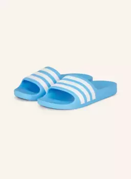 Шлепанцы женские Adidas с логотипом, голубой