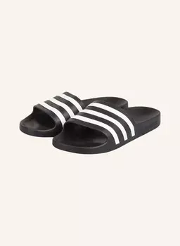 Мюли adilette aqua adidas, черный/белый