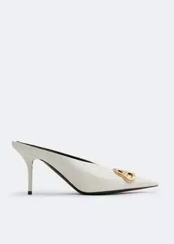 Мюли BALENCIAGA BB Square knife mules, белый