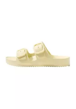 Мюли BUCKLED - Pool slides OYSHO, желтый
