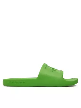 Мюли Calvin Klein Jeans Slide Monogram Debossed Eva YW0YW00102, зеленый
