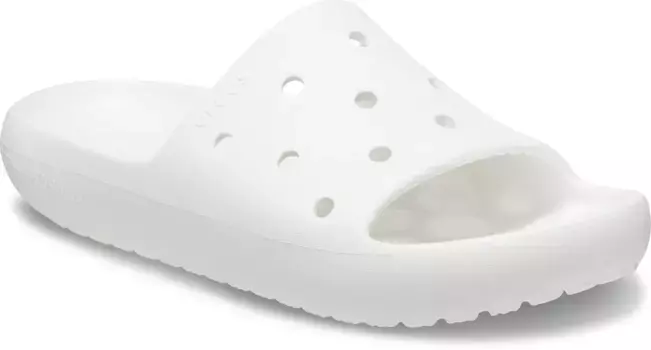 Мюли для купания Crocs "Classic Slide V2", летняя обувь, горки для бассейна, тапочки, с вентиляционными отверстиями, ширина G, цвет Wei Uni