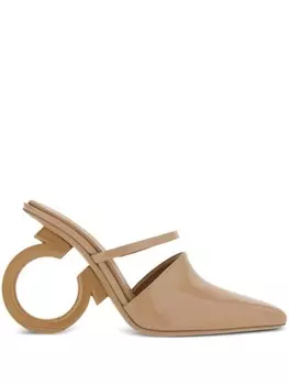 Мюли Elina 75 Ferragamo, нейтральный цвет