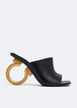 Мюли FERRAGAMO Elina mules, черный