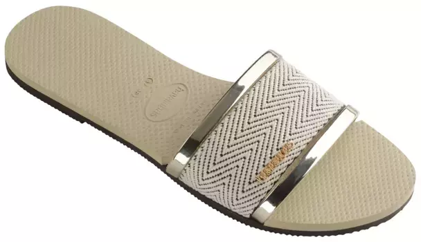 Мюли Havaianas "YOU TRANSOCO PREMIUM", летняя обувь, тапочки с блестящими деталями, цвет Sand