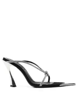 Мюли Knotted Fang 100 Mugler, черный