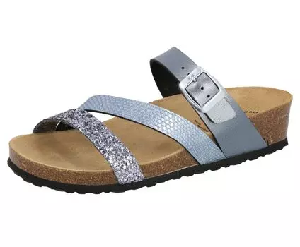 Мюли Lico Pantolette Natural Glitter, серый