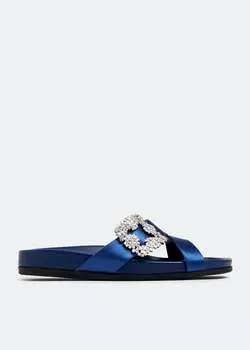 Мюли Manolo Blahnik Chilanghi Flat, синий
