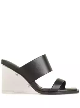 Мюли на каблуке Alexander McQueen, черный
