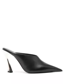 Мюли на каблуке Mugler, черный