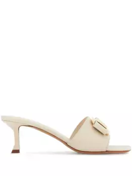 Мюли с бантами Ferragamo, белый