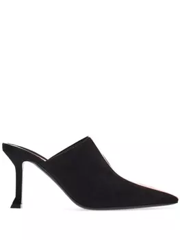 Мюли с полосками Ferragamo, черный