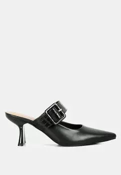 Мюли shein star slim на блочном каблуке London Rag, черный
