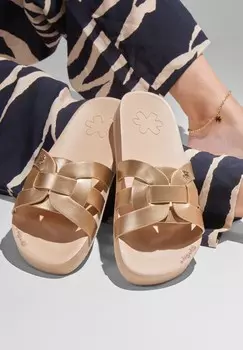 Мюли TOSCANY flip*flop, золотого цвета