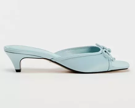 Мюли Zara Heeled With Bow, голубой