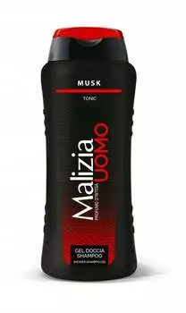 Мускус, гель для душа и шампунь 2в1, 250 мл Malizia