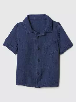 Муслиновая рубашка Gap, синий