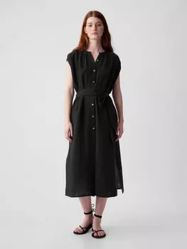 Муслиновое платье миди Gap, черный