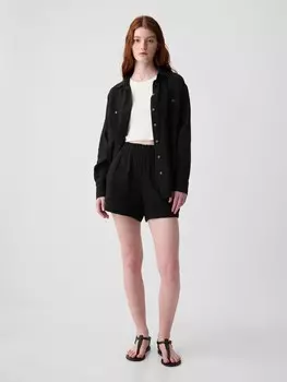 Муслиновые шорты Gap, черный