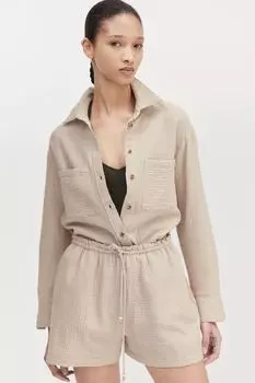Муслиновые шорты H&M, бежевый