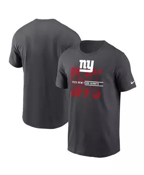 Мужская антрацитовая футболка New York Giants 2022 NFL Playoffs Iconic Nike