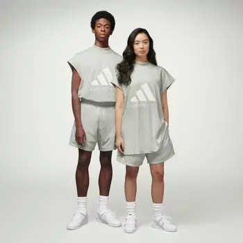 Мужская баскетбольная футболка без рукавов adidas, цвет Halo Green / Halo Green