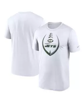 Мужская белая футболка New York Jets Icon Legend Performance Nike, белый