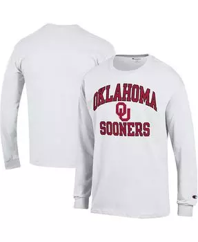 Мужская белая футболка с длинным рукавом Oklahomaooners High Motor Champion, белый