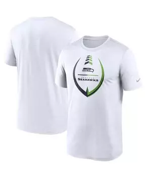 Мужская белая футболка Seattle Seahawks Icon Legend Performance Nike