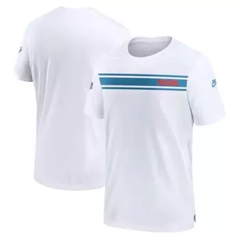 Мужская белая футболка Tennessee Titans Oilers Throwback Sideline Coach Alternate Performance Nike