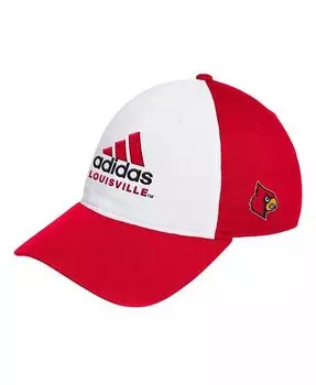 Мужская белая/красная регулируемая шляпа Louisville Cardinals с напуском Adidas, мультиколор
