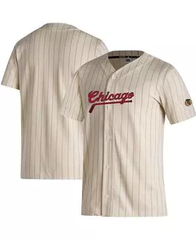 Мужская белая рубашка chicago blackhawks baseball на пуговицах adidas, белый