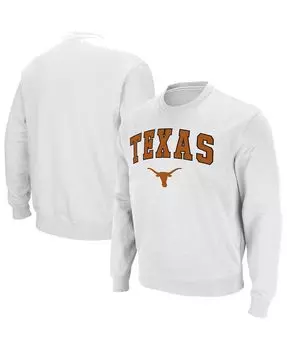 Мужская белая толстовка с капюшоном texas longhorns arch &amp; logo Colosseum, белый